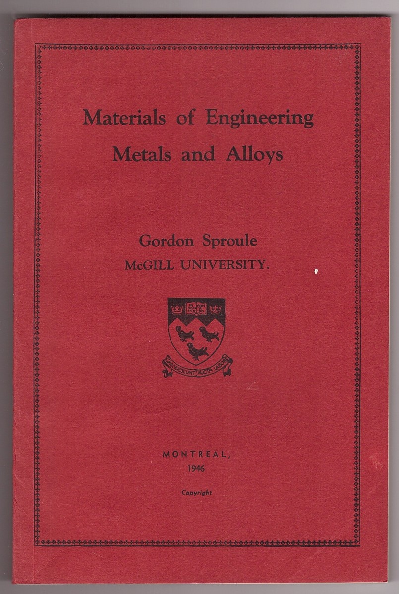 Image for Materials of Engineering; Metals and Alloys