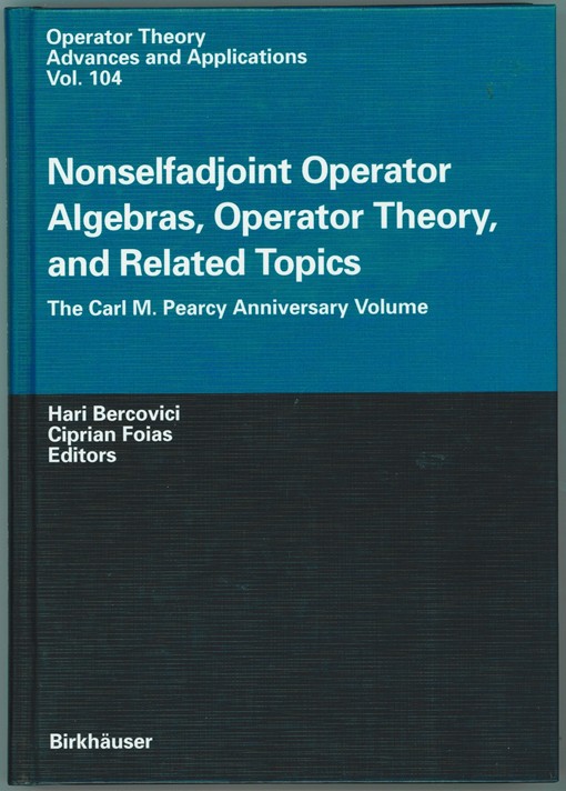 Image for NONSELFADJOINT OPERATOR ALGEBRAS, OPERATOR THEORY, AND RELATED TOPICS