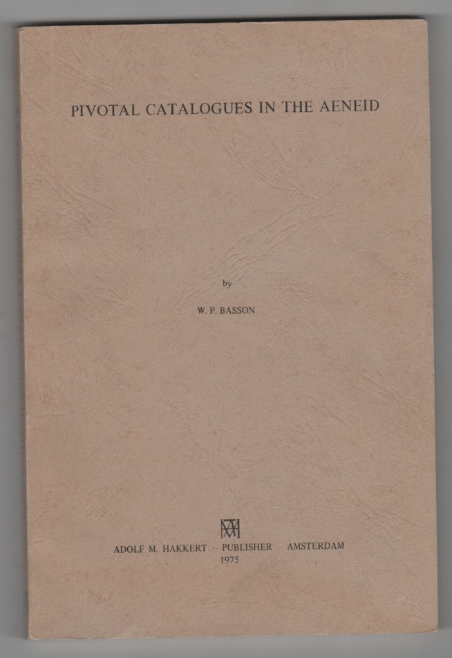 BASSON, W. P. - Pivotal Catalogues in the Aeneid