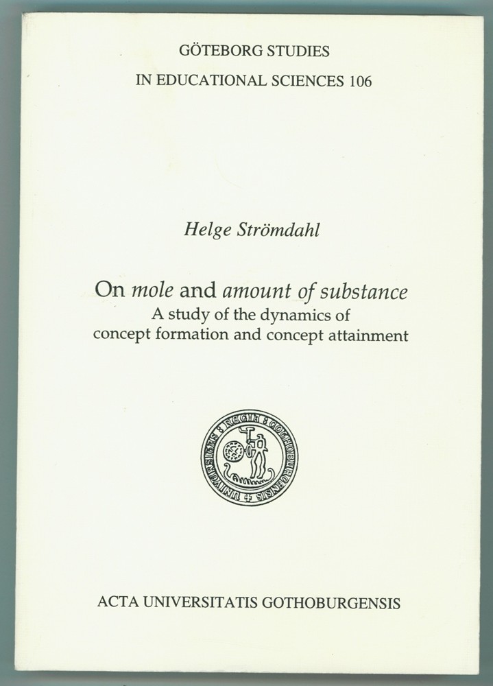Image for On Mole & Amount of Substance A Study of the Dynamics of Concept Formation & Concept Attainment